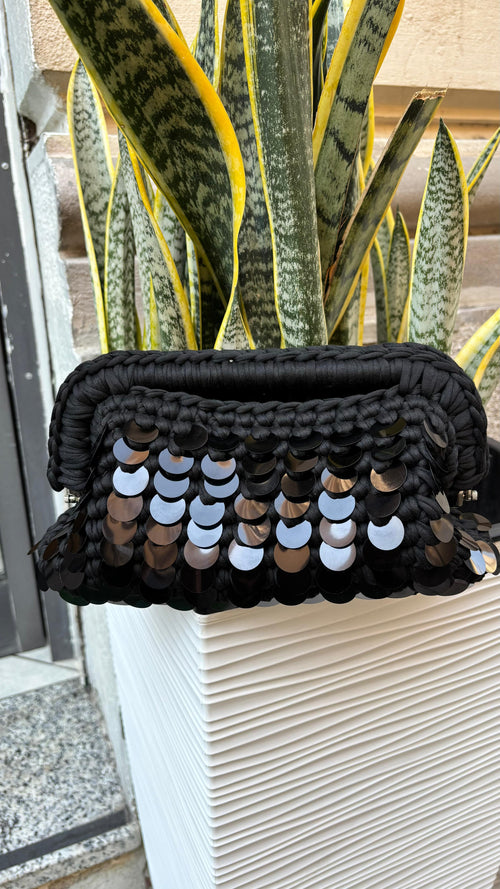 Clutch bag con paillettes